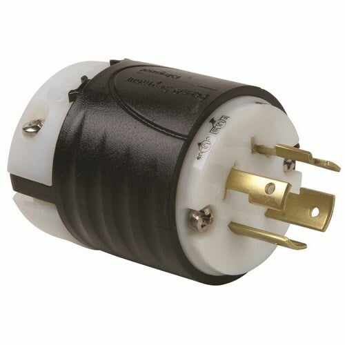 L1520P 20 Amp NEMA Plug L1520 - Black Back, White Front Body