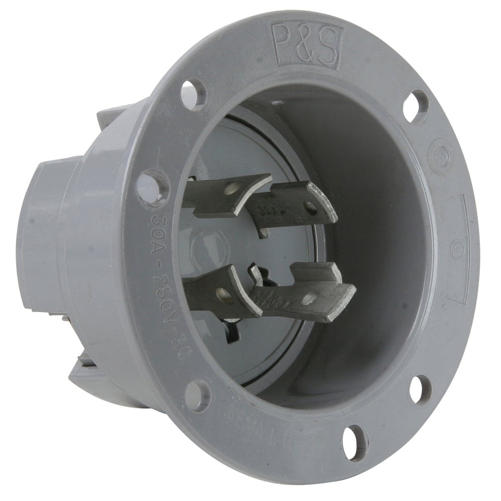 L1530FI 30A NEMA L1530 Flanged Inlet, Gray