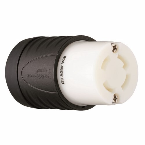 L1630C 30A NEMA L1630 Connector - Black Back, White Front Body