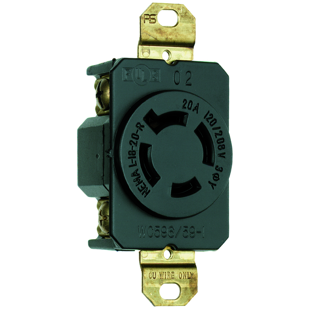 L1820R 20 Amp NEMA L1820 Single Receptacle