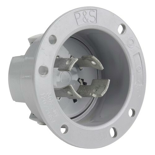 L1830FI 30A NEMA L1830 Flanged Inlet, Gray