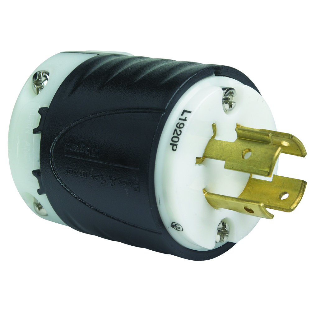 L1920P 20 Amp NEMA Plug L1920 - Black Back, White Front Body