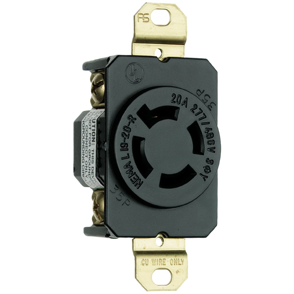 L1920R 20 Amp NEMA L1920 Single Receptacle