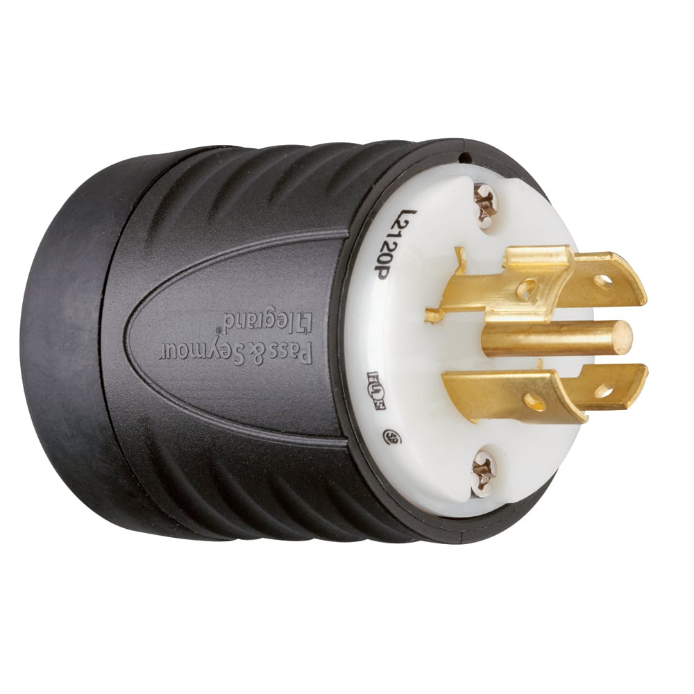 L2120P 20 Amp NEMA Plug L2120 - Black Back, White Front Body