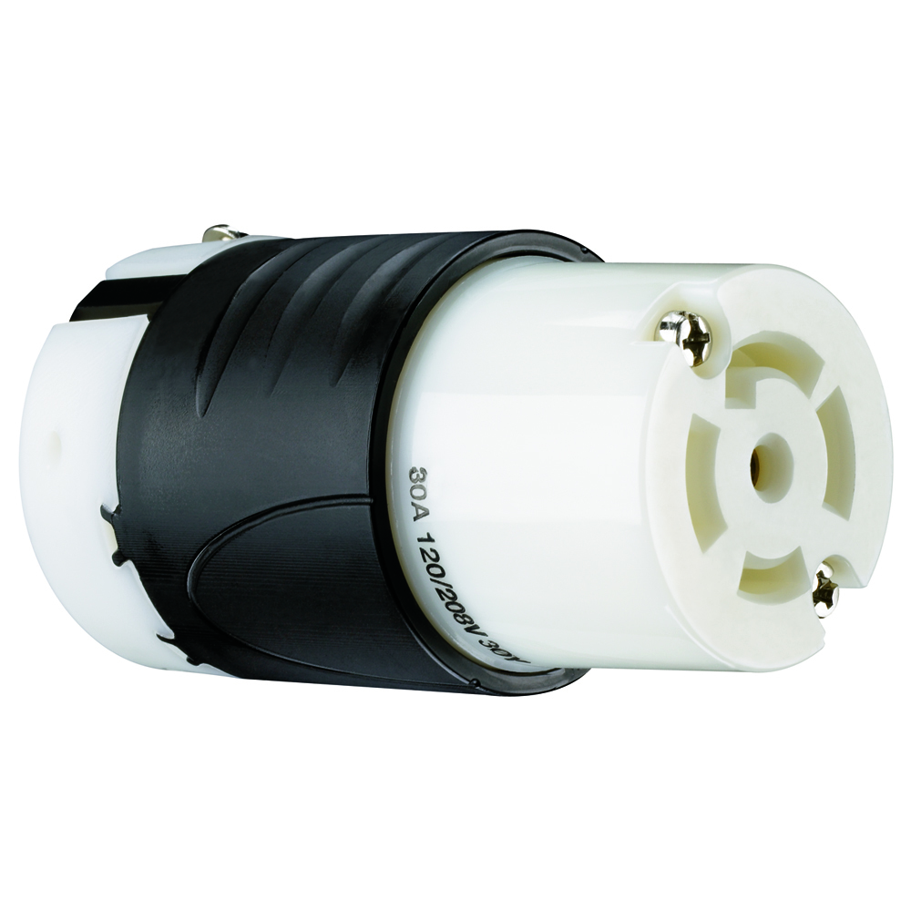 L2130C 30A L2130 Connector - Black Back, White Front Body