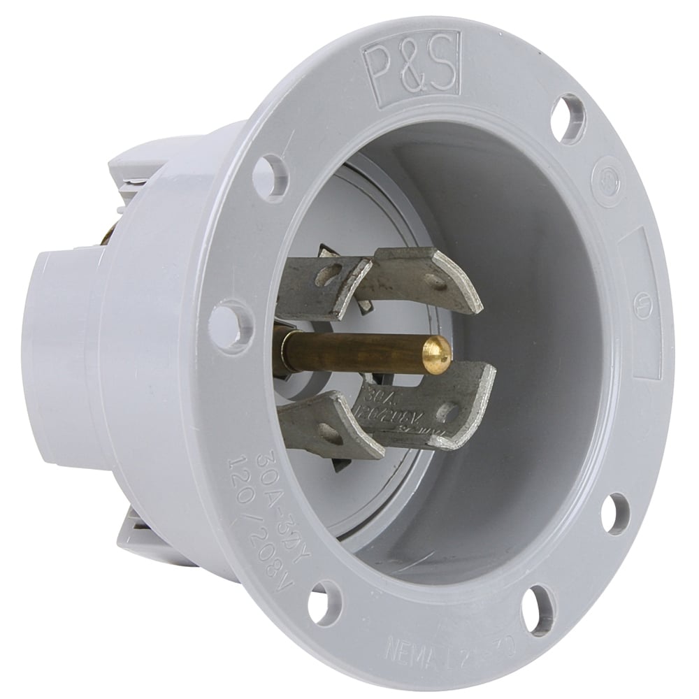 L2130FI 30A L2130 Flanged Inlet, Gray