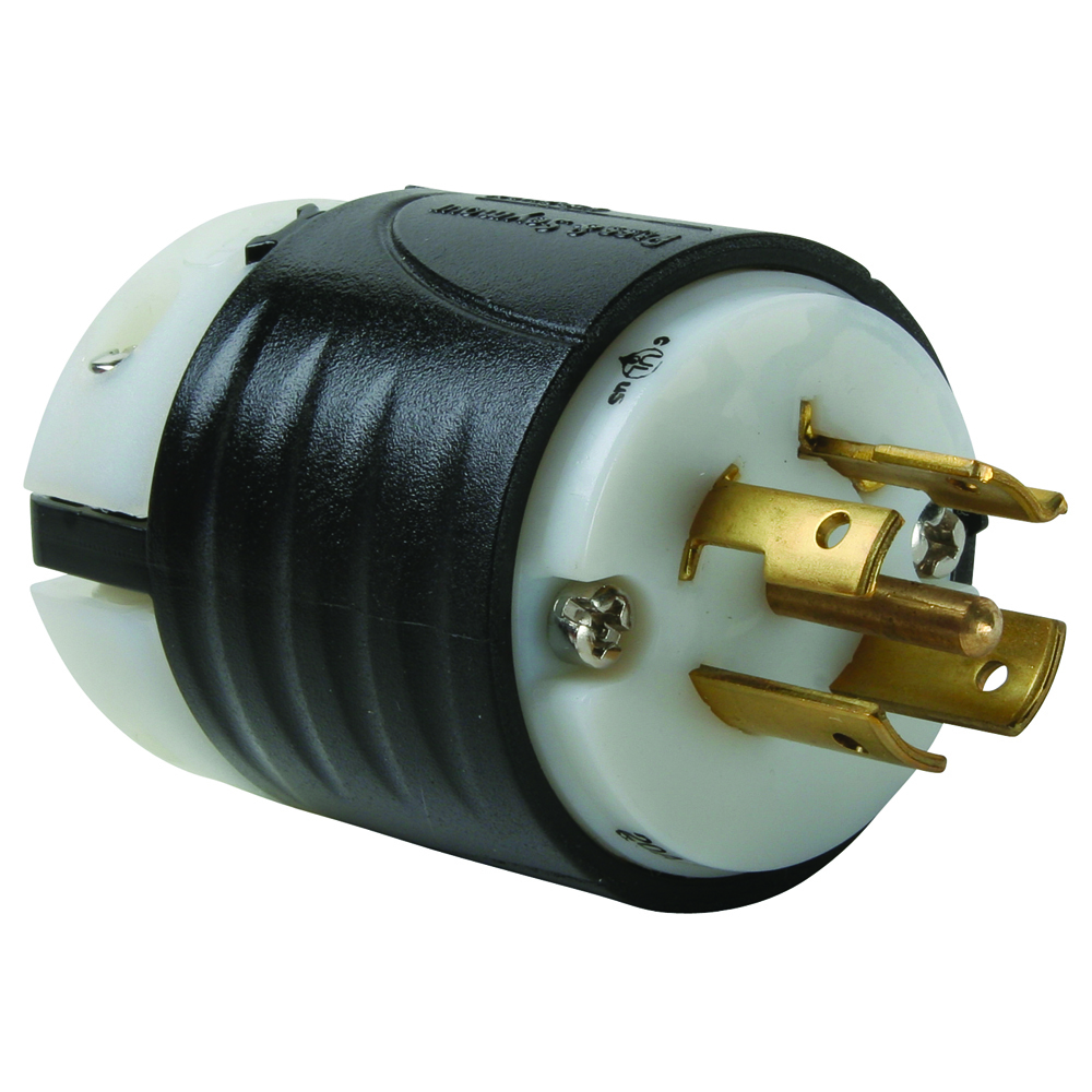 L2220P 20 Amp NEMA Plug L2220 - Black Back, White Front Body