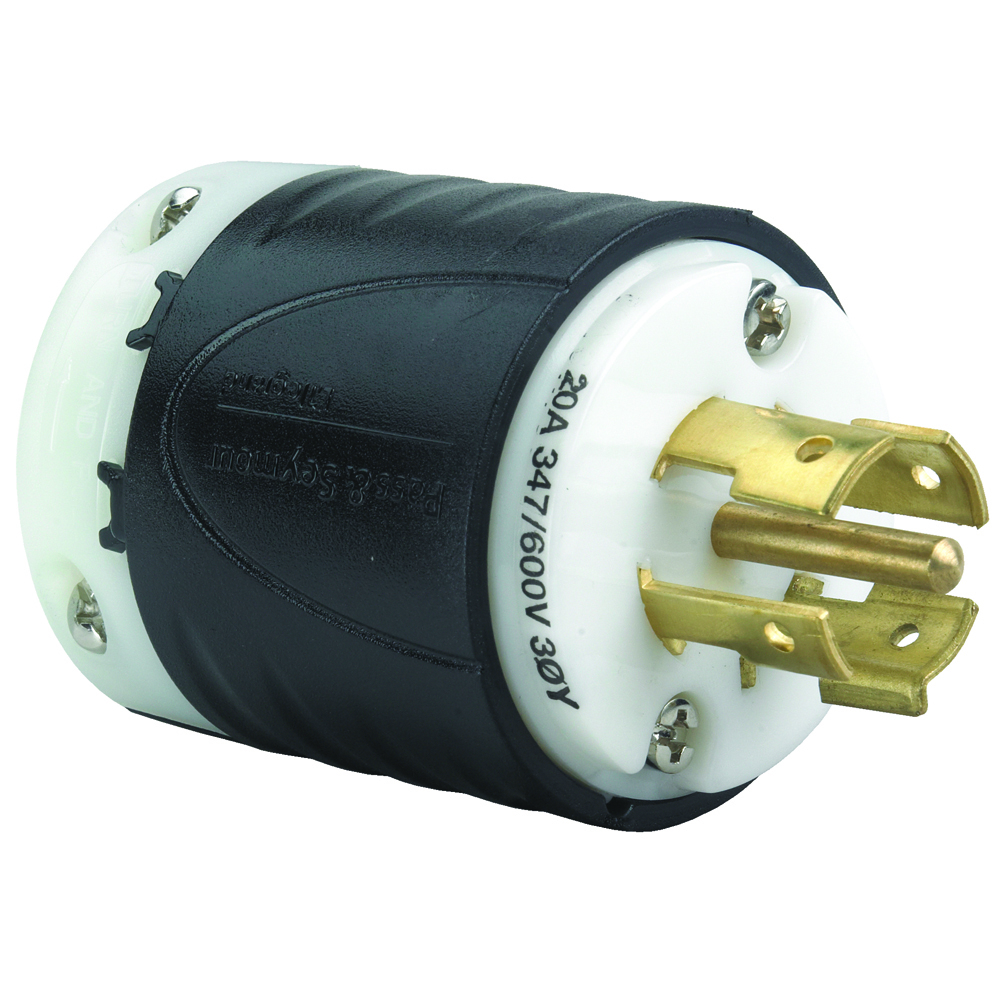 L2320P 20 Amp NEMA Plug L2320 - Black Back, White Front Body