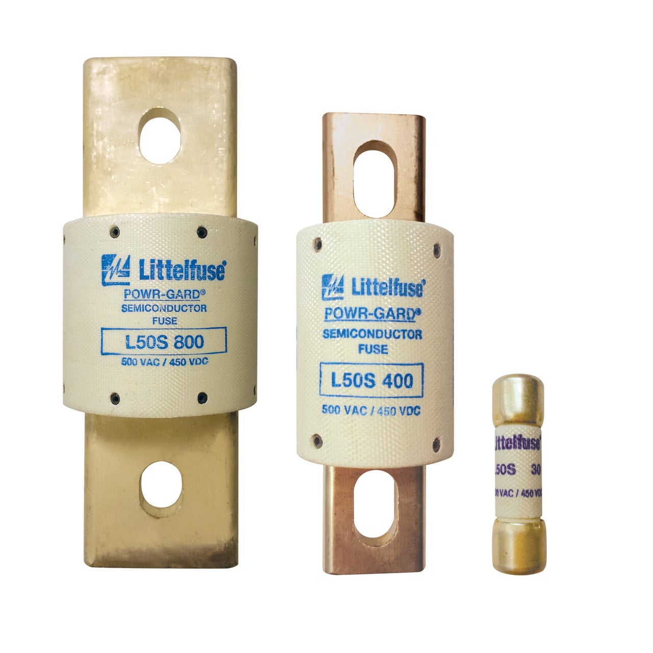L50S450 Powr-Gard Very Fast Acting High Speed Semiconductor Fuse, 450 A, 500 V AC/450 V DC, 200/20 kA Interrupt, Traditional/Round Body