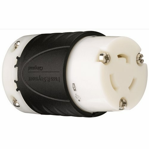 L520C 20 Amp NEMA Connector L520 - Black Back, White Front Body