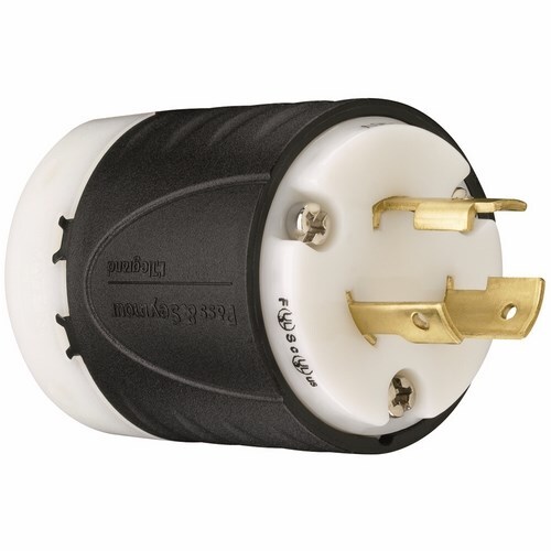 L520P 20 Amp NEMA Plug L520 - Black Back, White Front Body