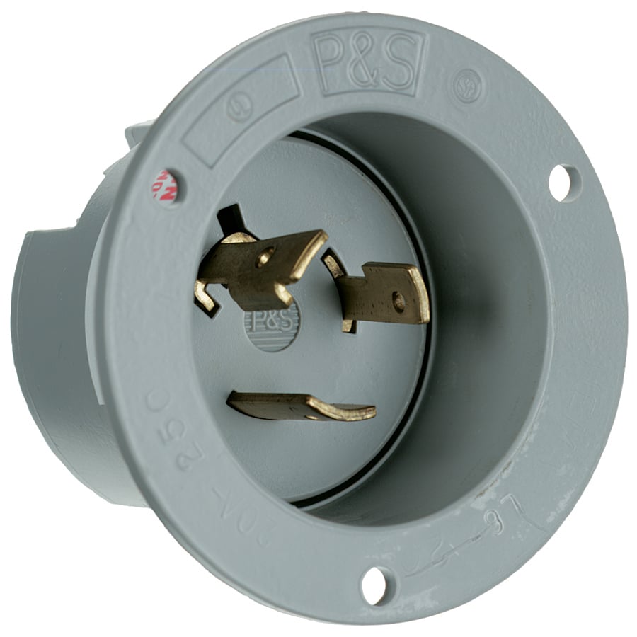 L620FI 20 Amp NEMA L620 Inlet, Gray