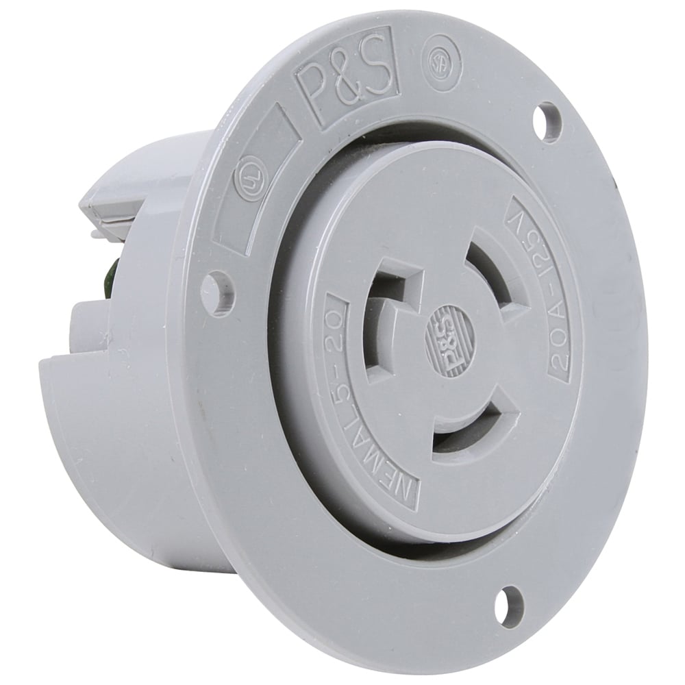 L620FO 20 Amp NEMA L620 Outlet, Gray