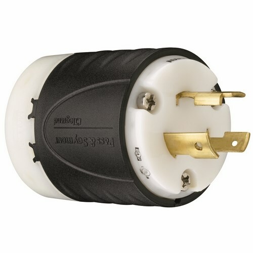 L620P 20 Amp NEMA Plug L620 - Black Back, White Front Body