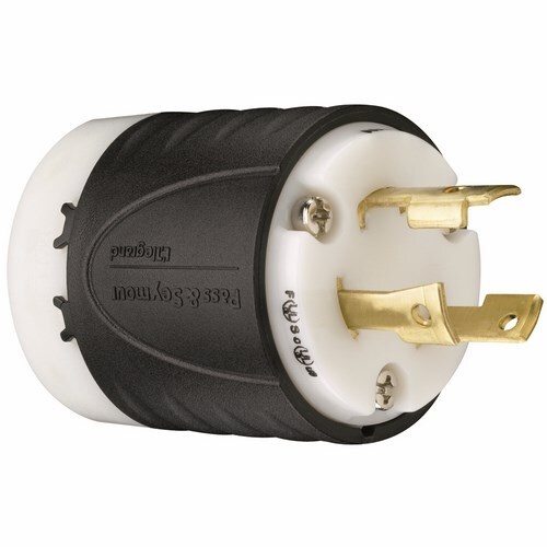 L630P 30A NEMA L630 Plug - Black Back, White Front Body