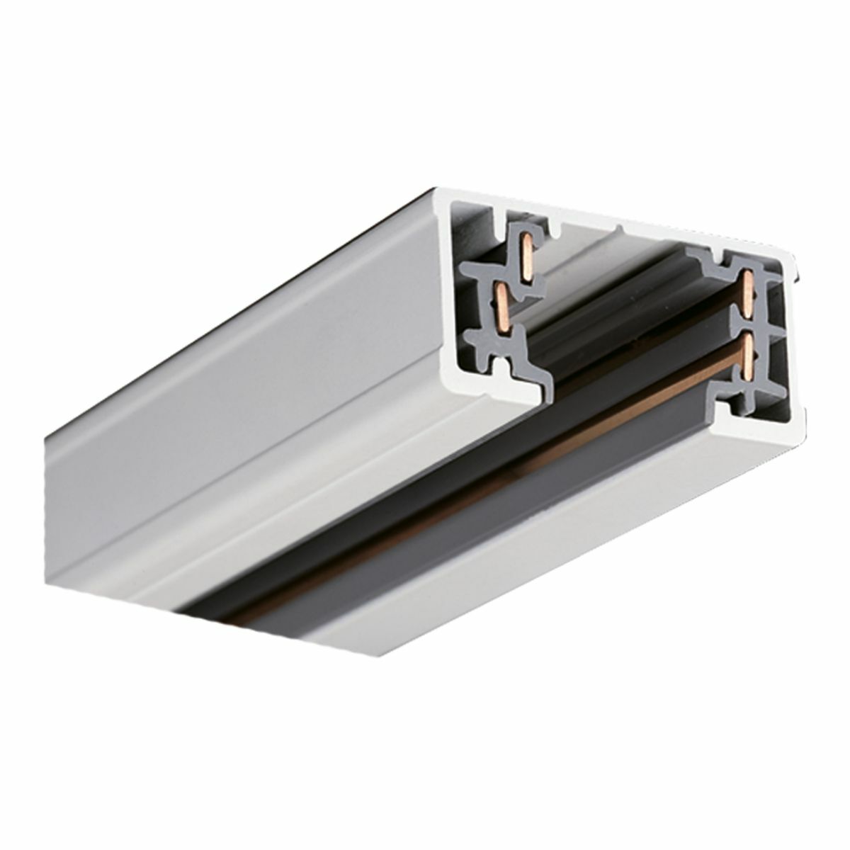 L642MB Halo Power-Trac 2-Circuit Miniature Track System, 94 in L x 1-3/4 in W x 11/16 in D, Aluminum