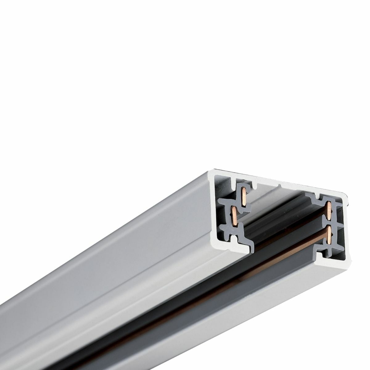 L643MB Halo Power-Trac 2-Circuit Miniature Track System, 144 in L x 2.7 in W x 11/16 in D, Aluminum
