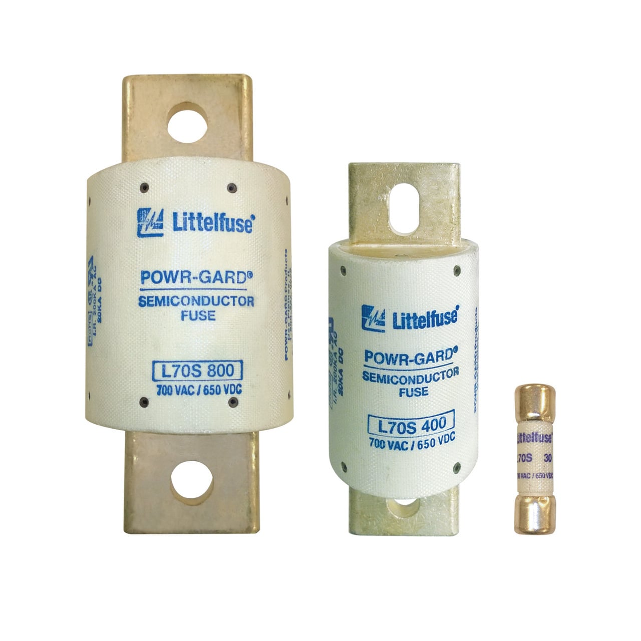 L70S015 Powr-Gard Very Fast Acting High Speed Semiconductor Fuse, 15 A, 700 V AC/650 V DC, 200/20 kA Interrupt, Cartridge Body