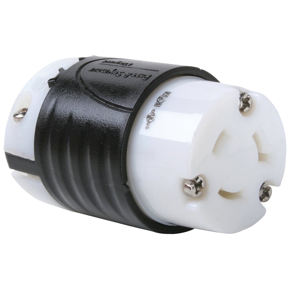 L720C 20 Amp NEMA Connector L720 - Black Back, White Front Body