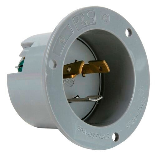 L720FI 20 Amp NEMA L720 Inlet, Gray