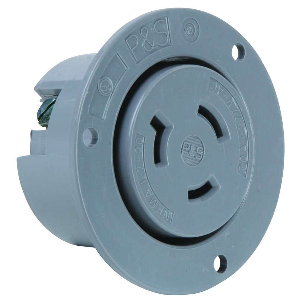 L720FO 20 Amp NEMA L720 Outlet, Gray