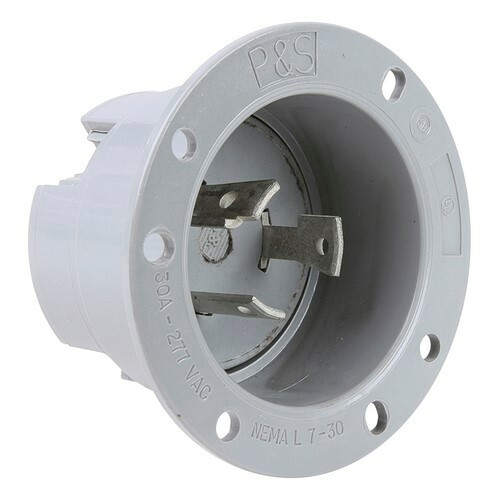 L730FI 30A NEMA L730 Flanged Inlet, Gray