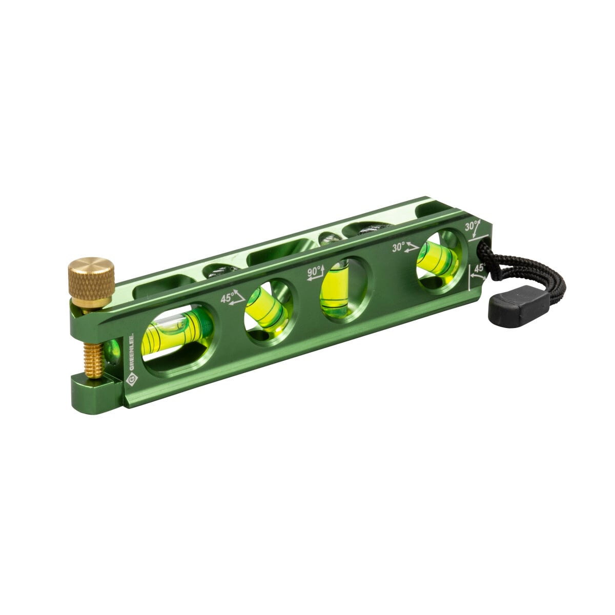L77 Mini Magnetic Torpedo Level, 5-1/2 in L, 4 Vials, Aluminum Alloy, 0/30/45/90 deg Vial Position, 0.0005 in Accuracy