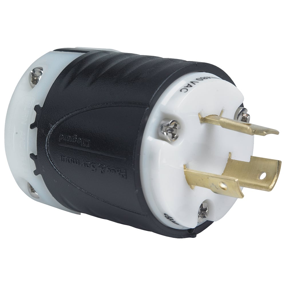 L820P 20 Amp NEMA Plug L820 - Black Back, White Front Body