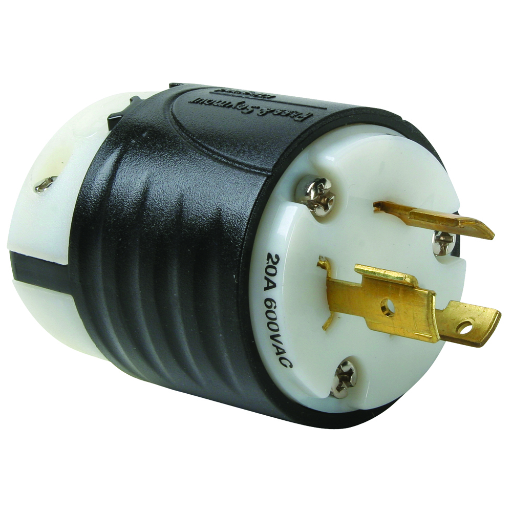 L920P 20 Amp NEMA Plug L920 - Black Back, White Front Body
