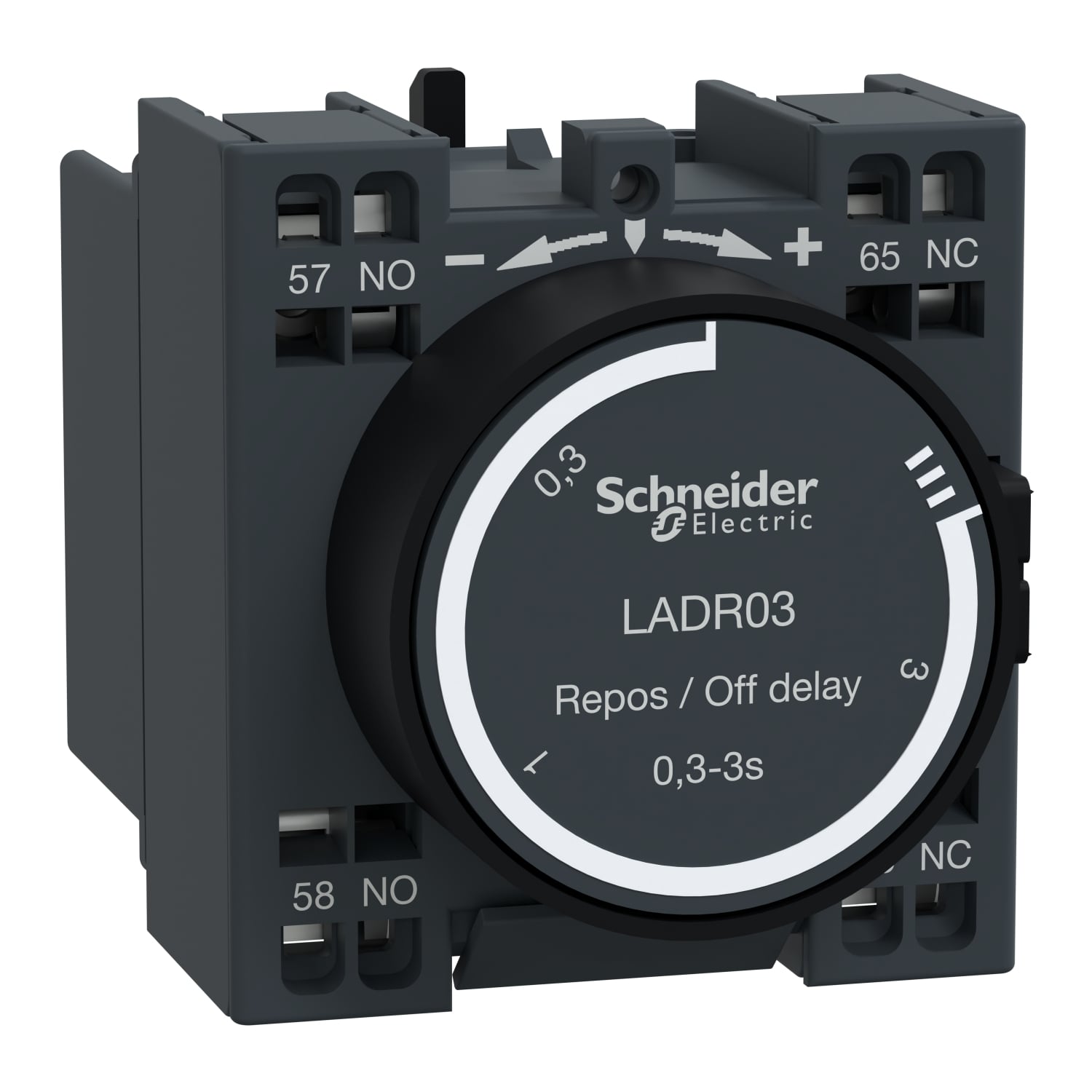 LADR03 TeSys Time Delay Auxiliary Contact Block, 690 V AC, 10 A, 1NO-1NC Contacts