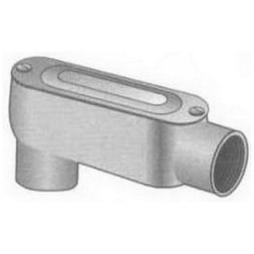 LB200ACG Type LB Conduit Outlet Body With Cover and Gasket, 2 in Hub, 77.5 cu-in Capacity, Die Cast Copper Free Aluminum, Aluminum Enamel/Epoxy Powder Coated