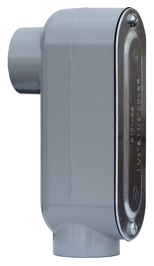 LB200CG Type LB Conduit Body With Cover and Neoprene Gasket, 2 in Hub, Aluminum