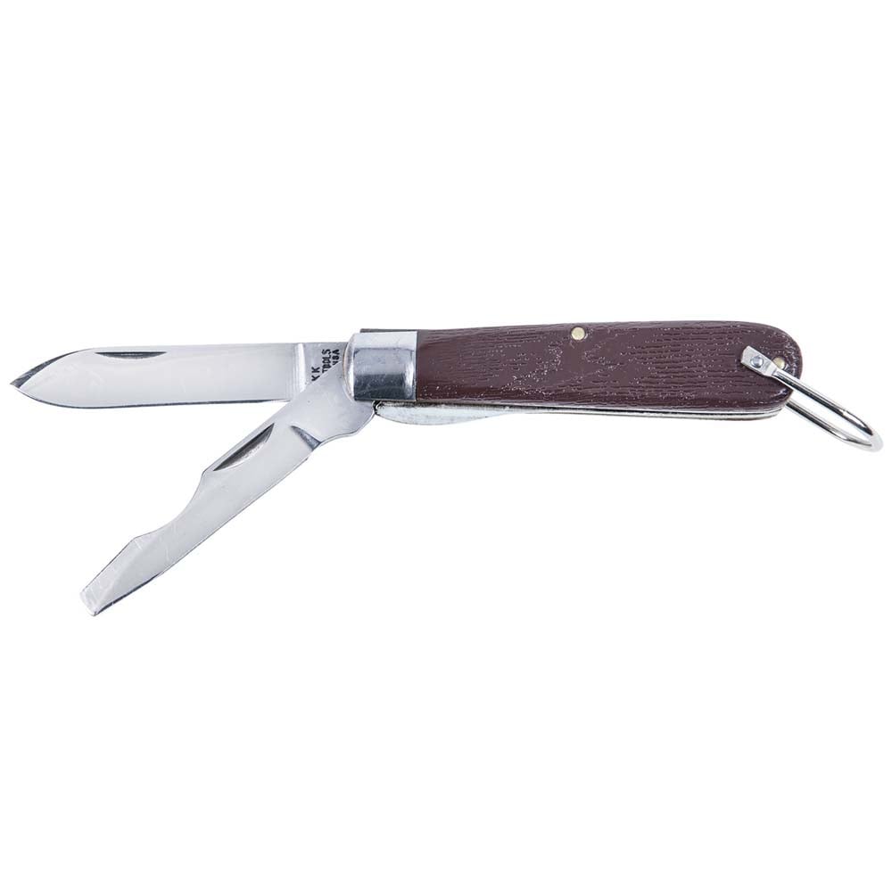 1550-2 2-Blade Lockable Pocket Knife, Carbon Steel Standard Spear Point Screwdriver-Tip Blade, 2-1/2 in L Blade