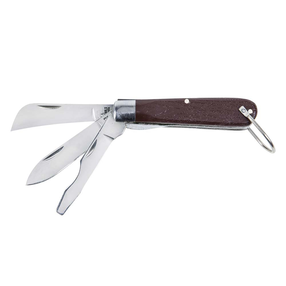 1550-6 Lockable Pocket Knife With Screwdriver, Carbon Steel Curve Sheepfoot Standard Spear Point Blade, 2-3/8 in L Blade
