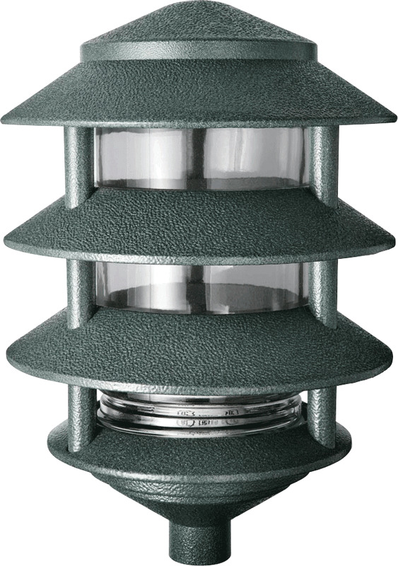 LL22VG 4-Tier HID Landscape Lawn Light,) A19 Lamp, 120 V AC, Verde Green Housing