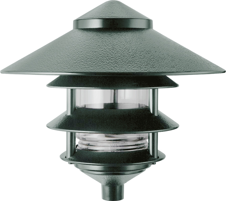 LL23VG 4-Tier HID Landscape Lawn Light,) A19 Lamp, 120 V AC, Verde Green Housing