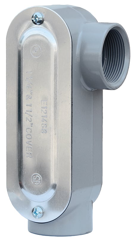 LL75CG Type LL Conduit Body With Cover and Neoprene Gasket, 3/4 in Hub, Aluminum