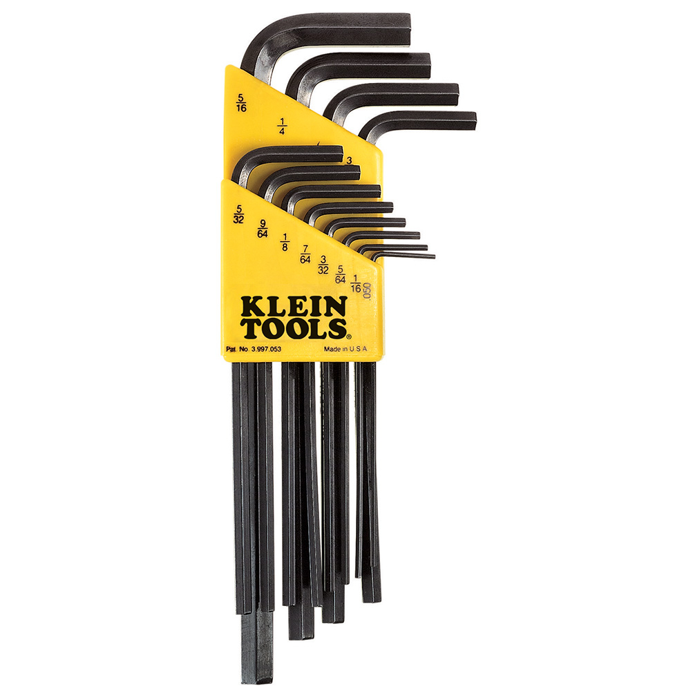 LLK12 Key Set, 12 Pieces, 0.05 to 0.3125 in Hex, L-Handle Handle, Alloy Steel, Satin