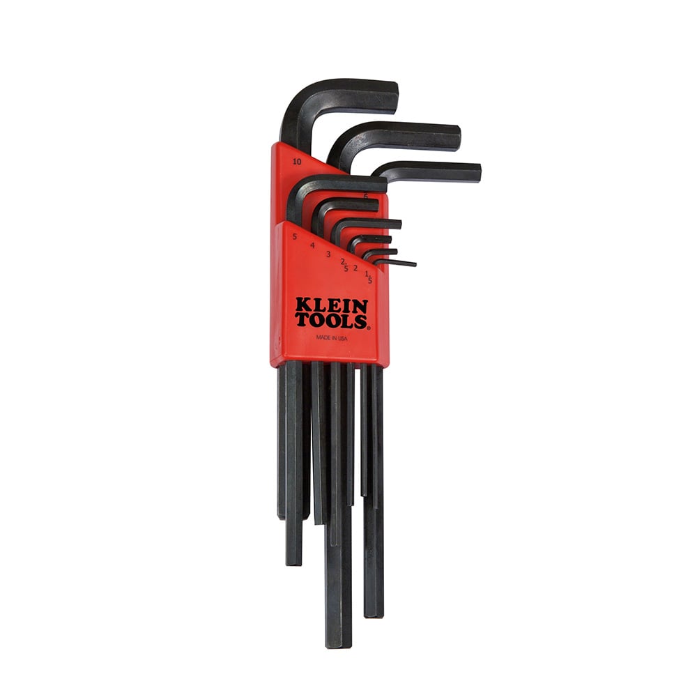 LMK10 Key Set, 9 Pieces, 1.5 to 10 mm Hex, L-Handle Handle, Alloy Steel, Satin