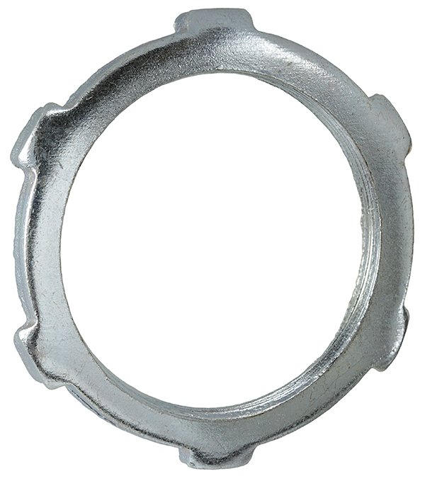 LN100 Conduit Locknut, 1 in, For Use With Conduits, Steel, Zinc Plated