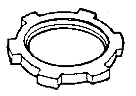 LNS125 Sealing Locknut, 1-1/4 in, Steel, Zinc Plated