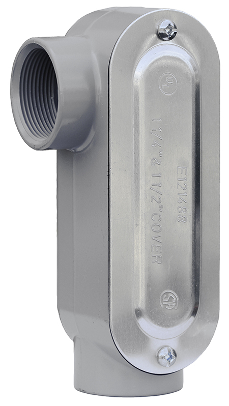LR300CG Type LR Conduit Body With Cover and Neoprene Gasket, 3 in Hub, Die Cast Copper Free Aluminum