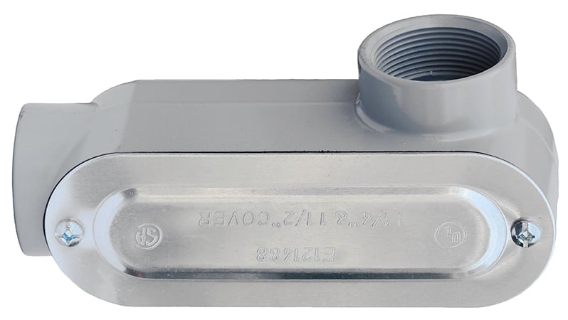 LR50CG Type LR Conduit Body With Cover and Neoprene Gasket, 1/2 in Hub, Die Cast Copper Free Aluminum