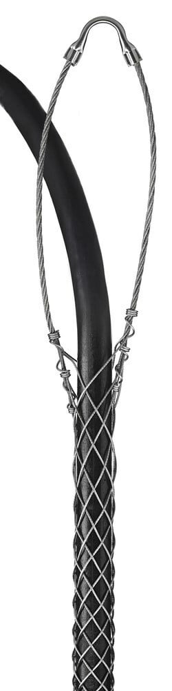 2401021 Standard Duty Closed Mesh Single Eye Single Weave Support Grip, 8940 lb Breaking Strength, 2 to 2.49 in Cable, Stainless Steel