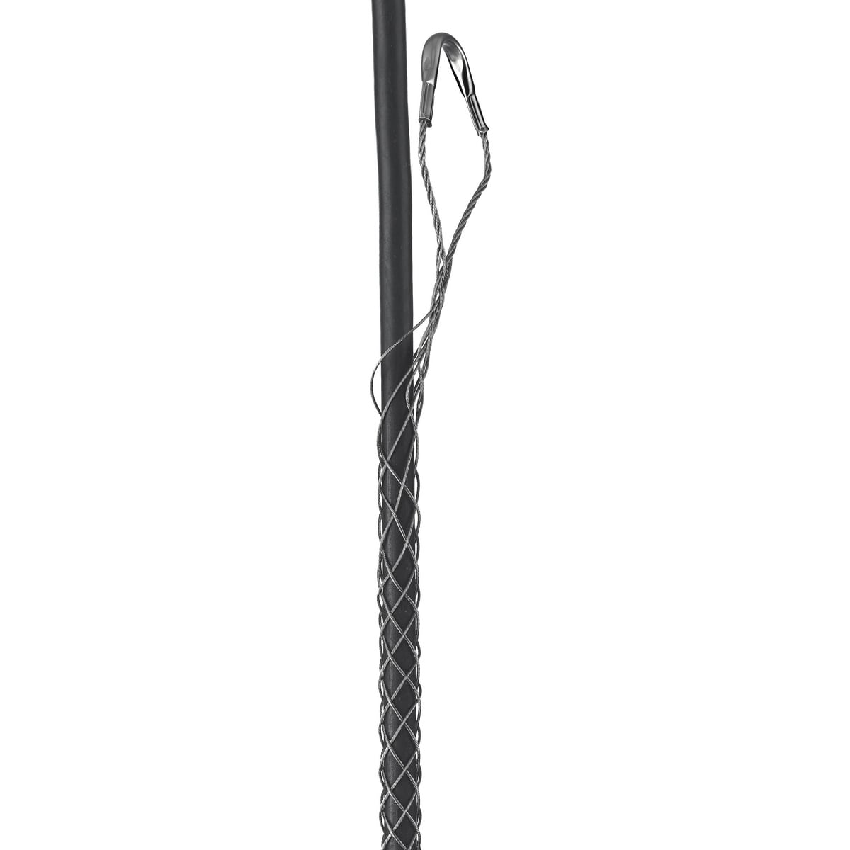 02401039 Standard Duty Closed Mesh Offset Eye Single Weave Support Grip, 2060 lb Breaking Strength, 0.75 to 0.99 in Cable, Stainless Steel