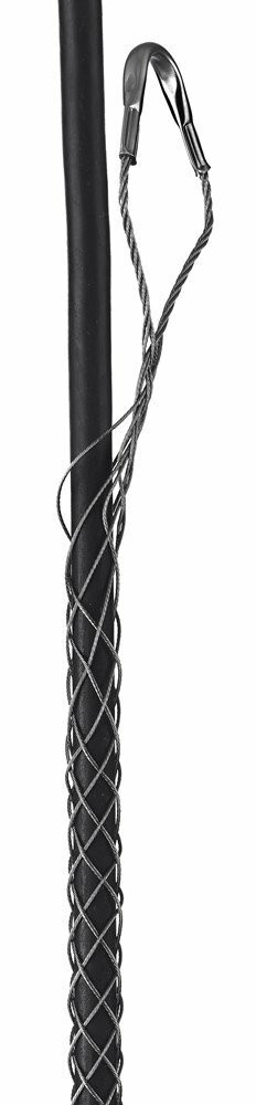 02401044 Standard Duty Closed Mesh Offset Eye Single Weave Support Grip, 4375 lb Breaking Strength, 1.75 to 1.99 in Cable, Stainless Steel