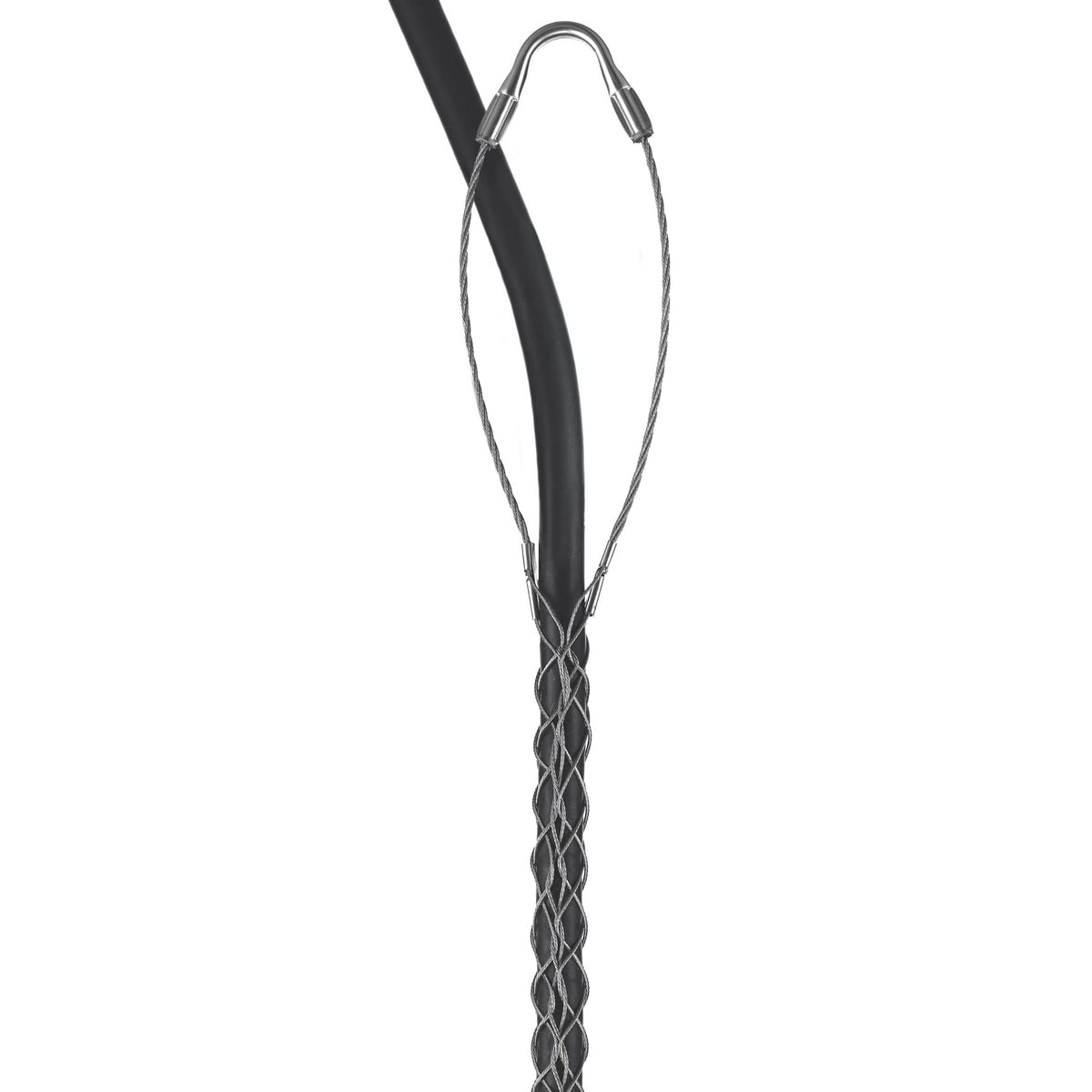 02402014 Standard Duty Lace Closing Split Mesh Single Eye Single Weave Support Grip, 2066 lb Breaking Strength, 0.63 to 0.74 in Cable, Stainless Steel