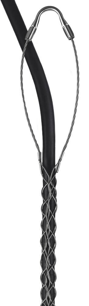 02402018 Standard Duty Lace Closing Split Mesh Single Eye Single Weave Support Grip, 4490 lb Breaking Strength, 1.25 to 1.49 in Cable, Stainless Steel
