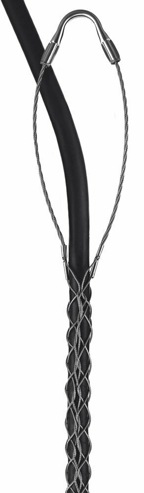 02402021 Standard Duty Lace Closing Split Mesh Single Eye Single Weave Support Grip, 8947 lb Breaking Strength, 2 to 2.49 in Cable, Stainless Steel