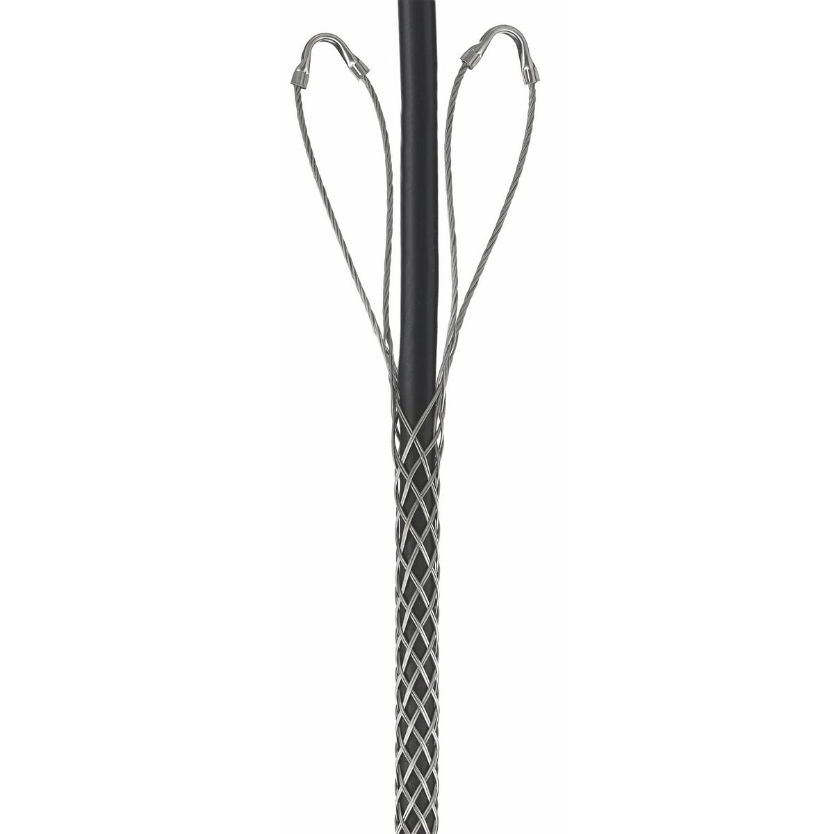 02406006 Heavy Duty Closed Mesh Double Eye Double Weave Support Grip, 20100 lb Breaking Strength, 2.5 to 2.99 in Cable, Stainless Steel